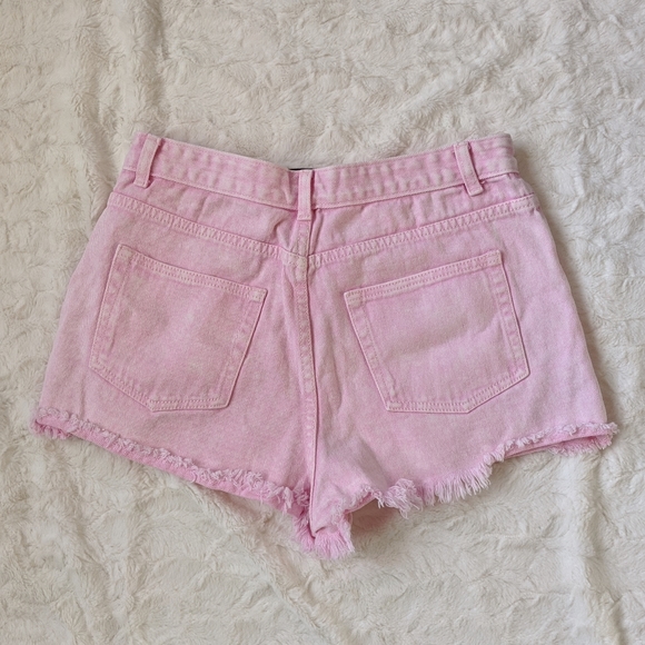 Pink Denim Shorts - Picture 3 of 4